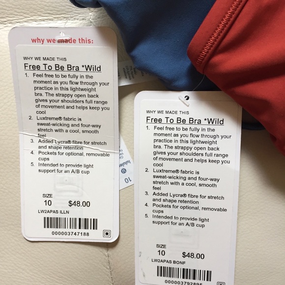 NWT LULULEMON FREE TO BE BRA WILD BUNDLE LOT - 10 - Picture 5 of 7